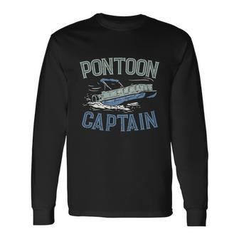 Pontoon Captain Shirt Whos The Captain Of This Ship Long Sleeve T-Shirt - Monsterry UK