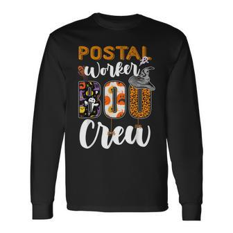 Postal Worker Boo Crew Halloween Technician Matching Long Sleeve T-Shirt - Seseable