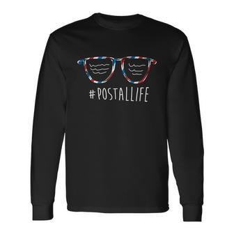 Postallife Postal Worker Mailman Mail Lady Mail Carrier Long Sleeve T-Shirt - Monsterry CA