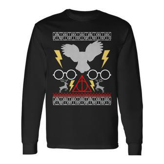 Potter Ugly Christmas Sweater Lighting Long Sleeve T-Shirt - Monsterry DE