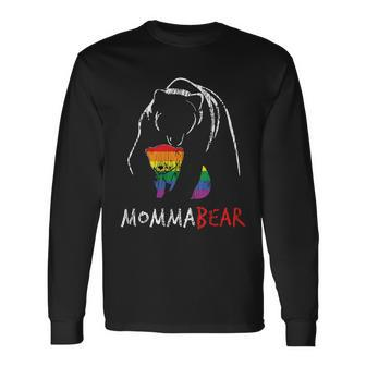 Pride Month Mama Bear Hug Love Support Parent Pride Lgbt Long Sleeve T-Shirt - Thegiftio UK