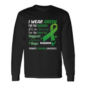 Promote Lymphoma Awareness Wear Green Tshirt Long Sleeve T-Shirt - Monsterry DE