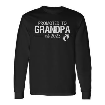 Promoted To Grandpa Long Sleeve T-Shirt - Monsterry UK