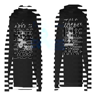 Prostate Cancer Awareness Faith Hope Long Sleeve T-Shirt - Monsterry