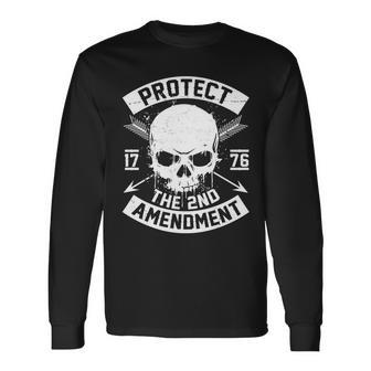 Protect The 2Nd Amendment 1776 Arrow Skull Long Sleeve T-Shirt - Monsterry AU