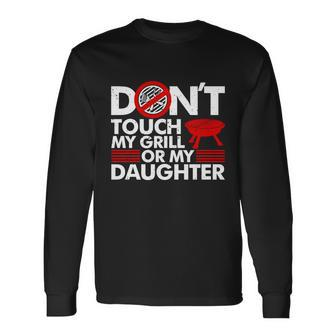 Protective Dad Grill Grilling Fathers Day Bbq Long Sleeve T-Shirt - Thegiftio UK