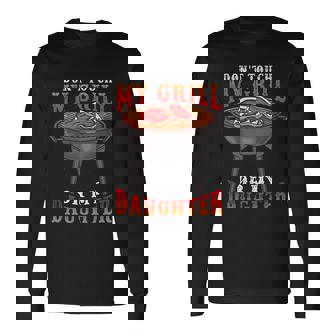 Protective Dad Grill Grilling Fathers Day Bbq V4 Long Sleeve T-Shirt - Thegiftio