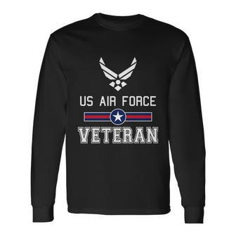 Proud Air Force Veteran Military Pride Long Sleeve T-Shirt - Monsterry