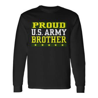 Proud US Army Brother T-Shirt Long Sleeve T-Shirt - Thegiftio UK