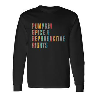 Pumpkin Spice And Reproductive Rights Leopard Colorful Cool Long Sleeve T-Shirt - Thegiftio UK