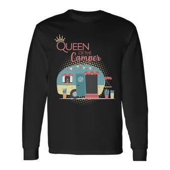 Queen Of The Camper Tshirt Long Sleeve T-Shirt - Monsterry