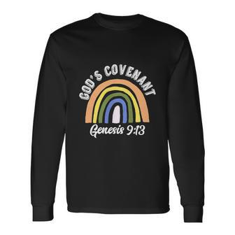Rainbow Gods Covenant Bible Christian Lover Long Sleeve T-Shirt - Monsterry DE