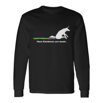 How Rainbows Are Made Unicorn Tshirt Long Sleeve T-Shirt - Monsterry UK