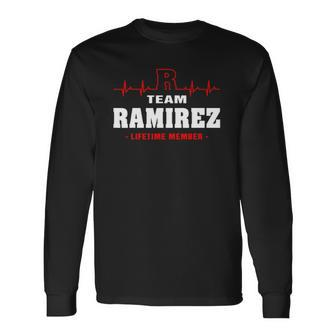 Ramirez Surname Name Team Ramirez Lifetime Member Men Women Long Sleeve T-Shirt T-shirt Graphic Print - Thegiftio UK