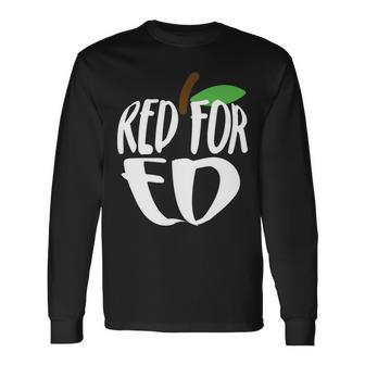 Red For Ed Arizona Teacher Long Sleeve T-Shirt - Monsterry UK