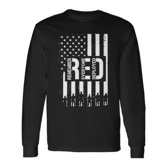 RED Remember Everyone Deployed Red Friday Tshirt Long Sleeve T-Shirt - Monsterry