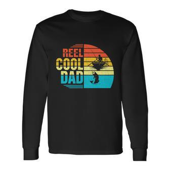 Reel Cool Dad Fathers Day Fishing Papa Long Sleeve T-Shirt - Monsterry