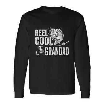 Reel Cool Grandad Fishing Fathers Day Long Sleeve T-Shirt - Monsterry