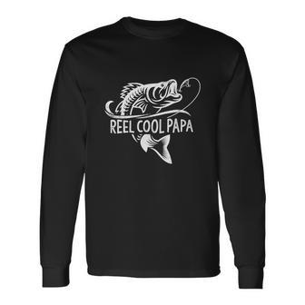 Reel Cool Papa Fishing Dad Fisherman Long Sleeve T-Shirt - Monsterry UK