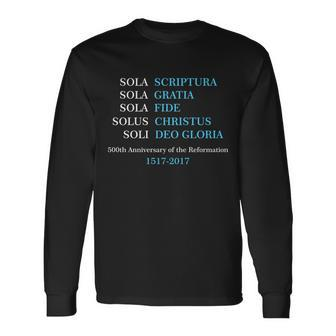 Reformation 500Th Anniversary Five Solas Long Sleeve T-Shirt - Monsterry DE