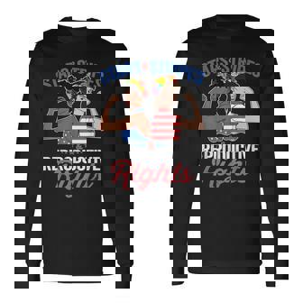 Reproductive Rights And Woman Rights Stars With Stripes Long Sleeve T-Shirt - Thegiftio