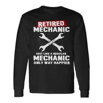 Retired Mechanic V2 Long Sleeve T-Shirt - Seseable