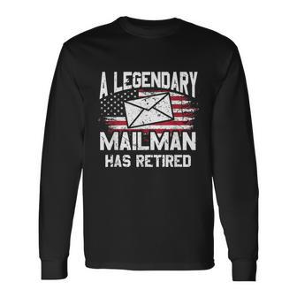 Retired Postal Worker Mailman Postman Post Office V2 Long Sleeve T-Shirt