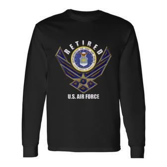 Retired Us Air Force Veteran Retirement Long Sleeve T-Shirt - Monsterry DE