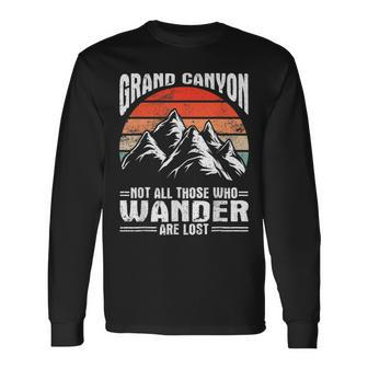 Retro Arizona Hiking Grand Canyon National Park Grand Canyon Long Sleeve T-Shirt - Seseable