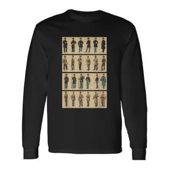 Retro Art Usa Military History Dress Guide Vintage Civil War Long Sleeve T-Shirt - Monsterry UK