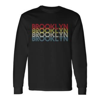 Retro Brooklyn Logo Tshirt Long Sleeve T-Shirt - Monsterry CA