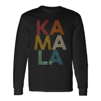 Retro Colors Kamala Tshirt Long Sleeve T-Shirt - Monsterry AU