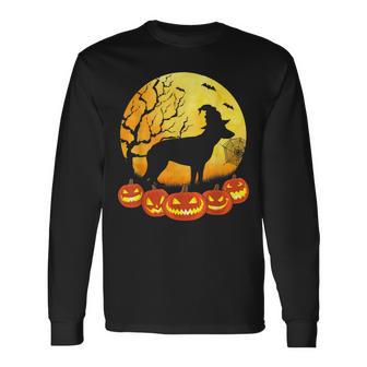 Retro Dog Lovers German Shepherd Halloween Costume Men Women Long Sleeve T-Shirt T-shirt Graphic Print - Thegiftio