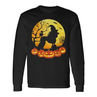 Retro Dog Lovers Poodle Halloween Costume Men Women Long Sleeve T-Shirt T-shirt Graphic Print - Thegiftio UK
