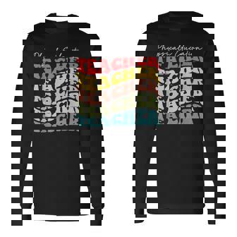 Retro Physical Education Teacher Appreciation Back To School Long Sleeve T-Shirt - Thegiftio