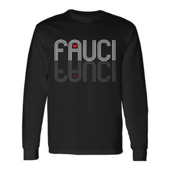 Retro Pro I Heart Dr Fauci Long Sleeve T-Shirt - Monsterry UK