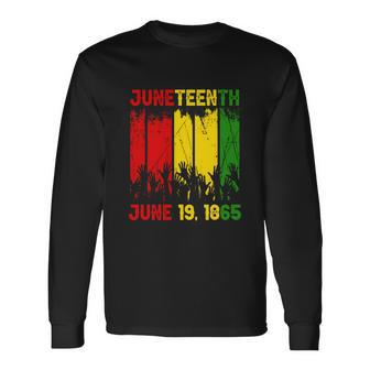 Retro Raised Fist Black History Juneteenth Freedom Long Sleeve T-Shirt - Thegiftio UK