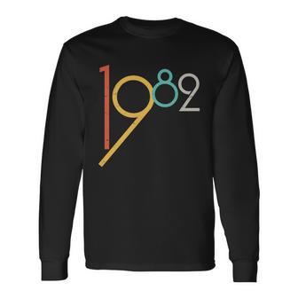 Retro Vintage 1982 40Th Birthday Tshirt Long Sleeve T-Shirt - Monsterry