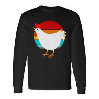 Retro Vintage Chicken V2 Long Sleeve T-Shirt - Monsterry CA