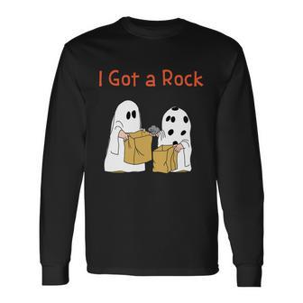 I Got A Rock Lazy Day Halloween Costume Trick Or Treat Long Sleeve T-Shirt - Monsterry
