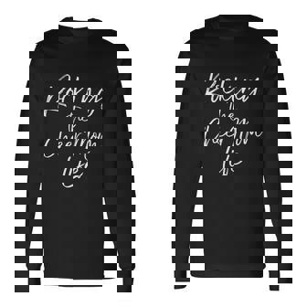 Rocking The Cheer Mom Life Great Cute Cheerleader Mother Long Sleeve T-Shirt - Monsterry