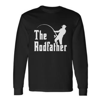 The Rodfather Fishing Tshirt Long Sleeve T-Shirt - Monsterry