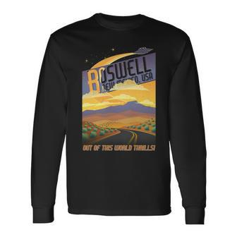 Roswell New Mexico Travel Poster Long Sleeve T-Shirt - Monsterry AU