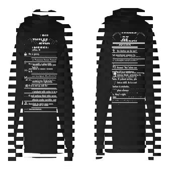 The Rules Of Anesthesia Long Sleeve T-Shirt - Thegiftio