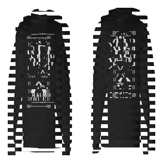 Salem Broom Co Cute Witch Trials 1692 Halloween Long Sleeve T-Shirt - Seseable