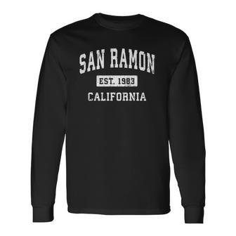 San Ramon California Ca Vintage Established Sports Long Sleeve T-Shirt T-Shirt | Mazezy