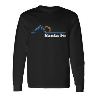Santa Fe New Mexico Retro Logo Tshirt Long Sleeve T-Shirt - Monsterry AU