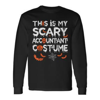 This Is My Scary Accountant Costume Halloween Men Women Long Sleeve T-Shirt T-shirt Graphic Print - Thegiftio UK