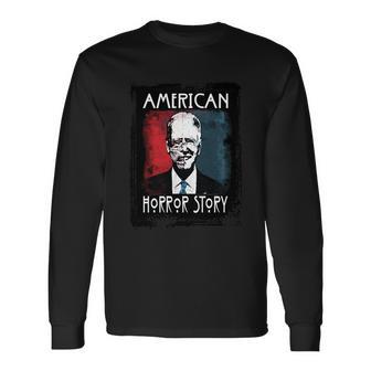 Scary Biden Horror American Zombie Story Halloween Vintage Long Sleeve T-Shirt - Thegiftio