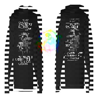 Scary Coming Out Costume Gay Halloween Lgbt Pride Men Women Long Sleeve T-Shirt T-shirt Graphic Print - Thegiftio